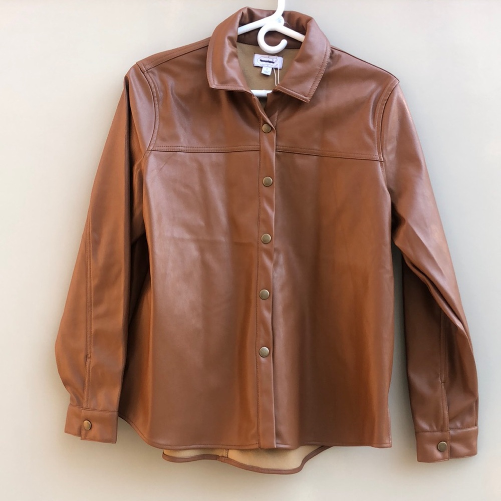 Mudpie | Feaux Leather Shacket